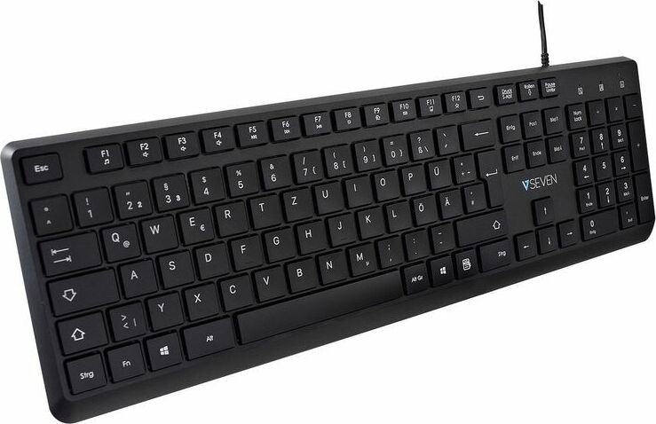 Tastatur V7 KU350ES Schwarz Qwerty Spanisch