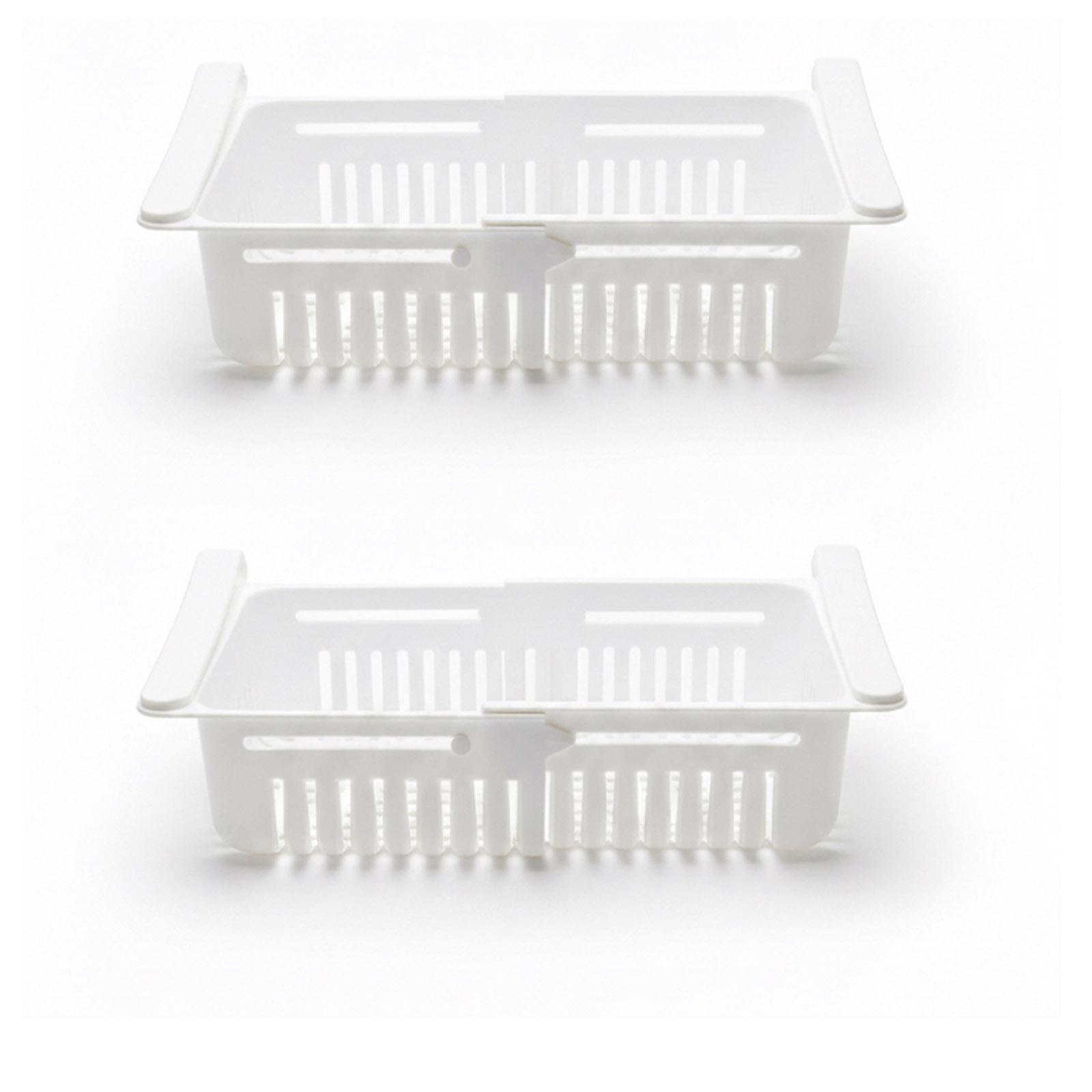 HAC24 2er Set Kühlschrankkorb – Transparent, 33 X 7,5 X 8 Cm, Spülmaschinengeeignet, Für Gemüse &