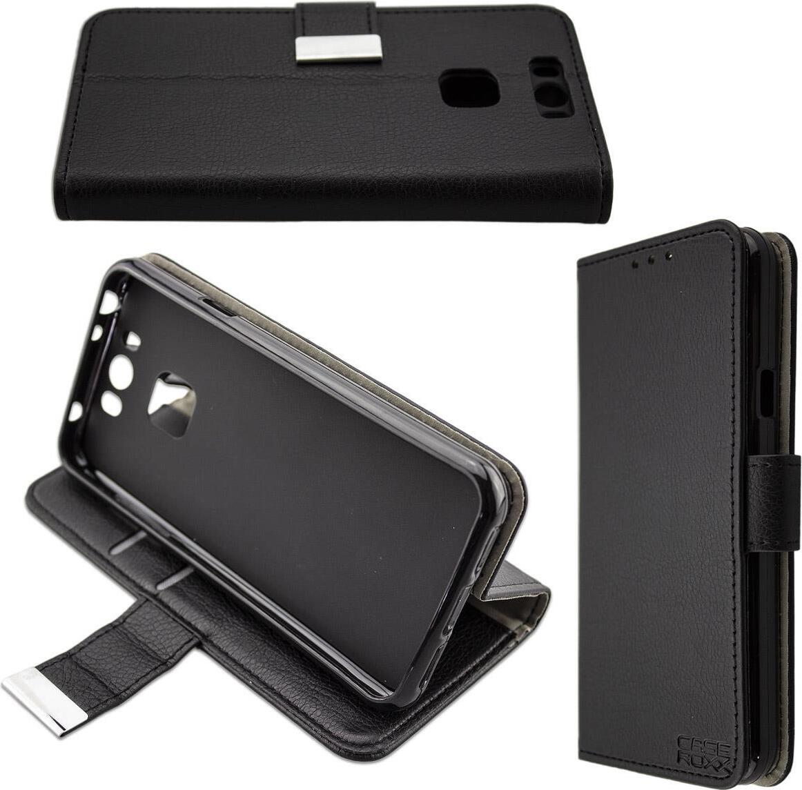 caseroxx Étui Gigaset GL390 Noir Book Bag Wallet Case