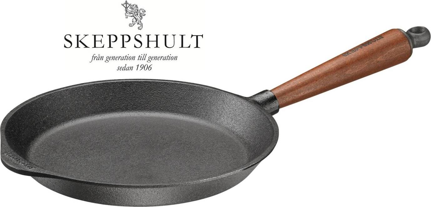 Skeppshults Gjuteri Skeppshult Gusseisen Bratpfanne Ø 24 cm mit Walnussholzgriff 0240V
