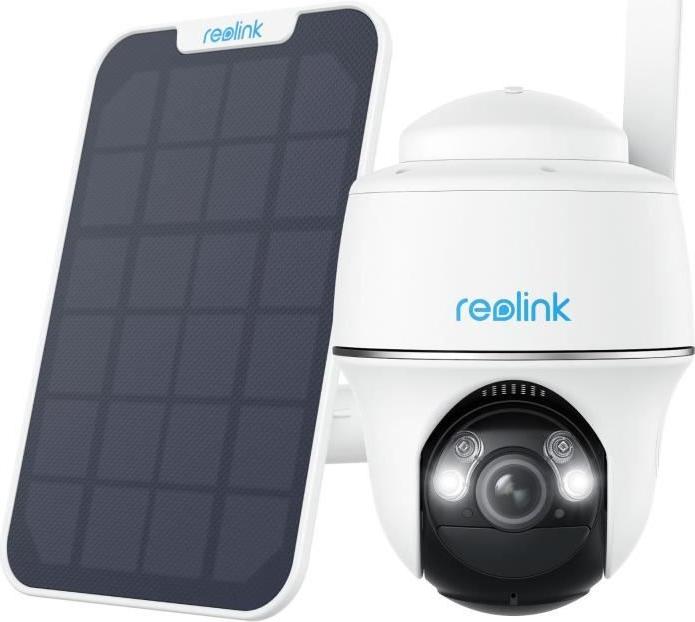 REOLINK G430 Vonkajšia bezpečnostná kamera, 4 MP, solárny panel, nočné videnie 10 m, obojsmerný zvuk, biela farba