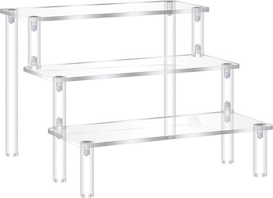 OEM Acryl 3-traps rek mit Tischplatte, transparent, für Opfer für Nagellack, Schönheitsprodukte, Kunsthandwerk, Schmuck, Küche, Dekoration 2026