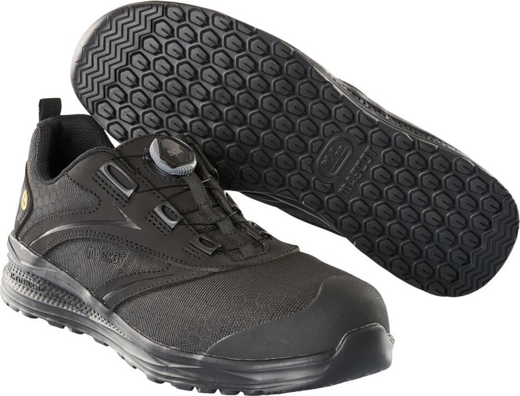 Mascot Sicherheitshalbschuh S1P mit BOA® Sicherheitshalbschuh S1P Sicherheitsschuhe Gr. 1037, schwarz/schwarz F0251-909-0909-1037