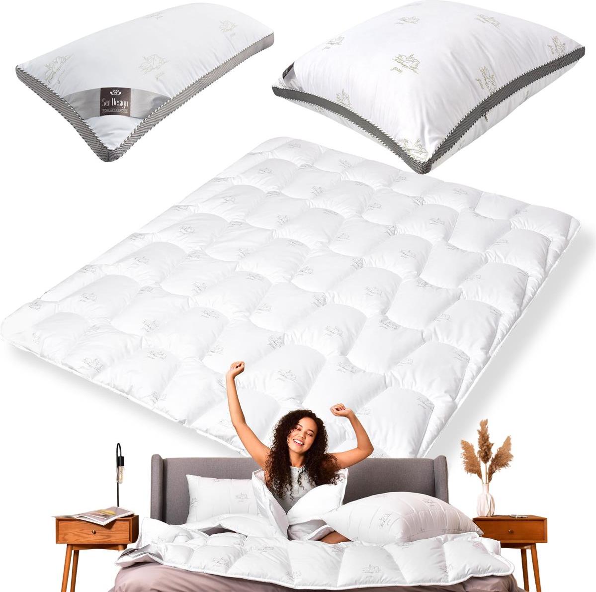 sei Design Heimtextilien Inh. I. Richter SWAN 3D-SET: Bettdecke 135x200 + Kopfkissen 80x80 und 40x80