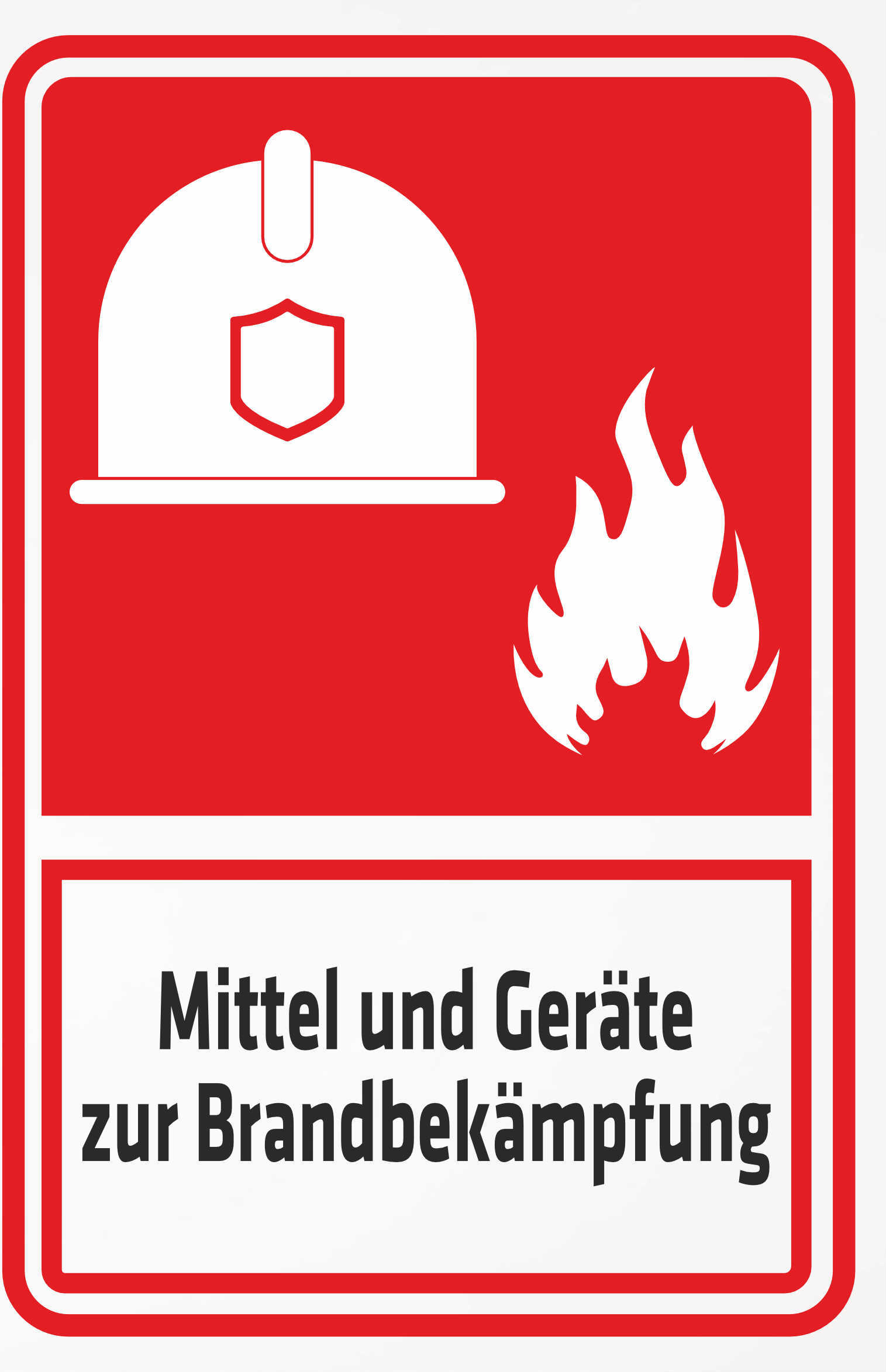 INDIGOS UG - Aufkleber - Sicherheit - Mittel und Gera?te zur Brandbeka?mpfung - Kombi - 200x150 mm Sticker-KPI-0469-AUF-20x15-costum