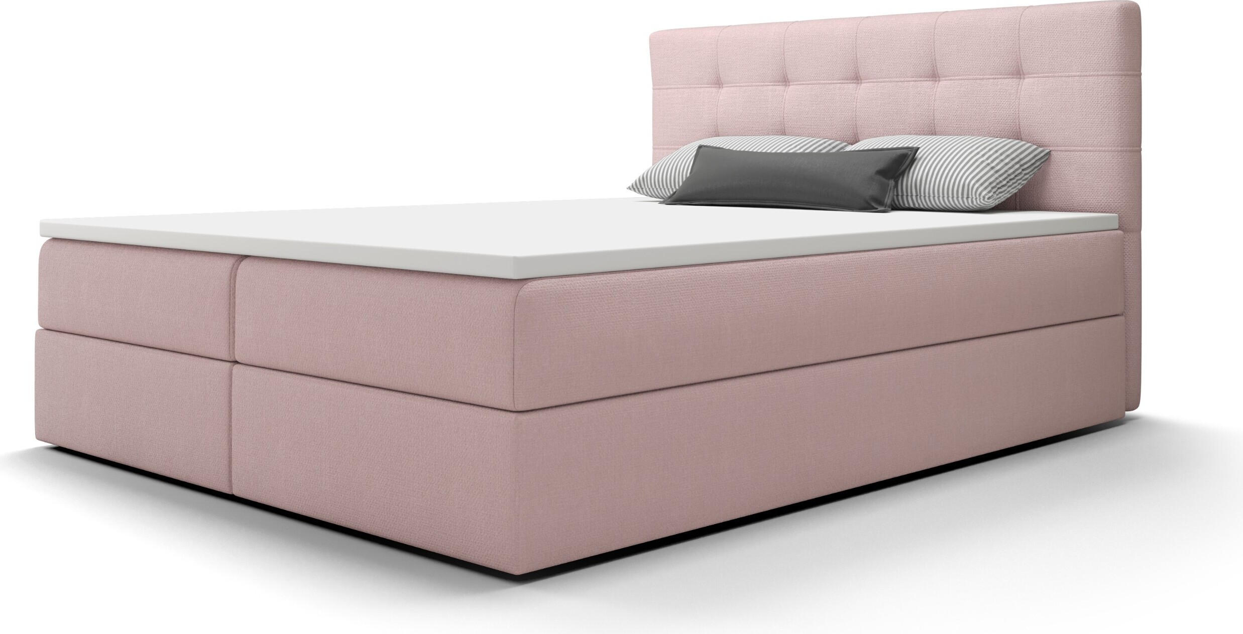 FERA 140x200 Boxspring posteľ Štýlová posteľ s úložným boxom, rôzne farby, s vrchným matracom, spálňová čalúnená posteľ COSMIC 14