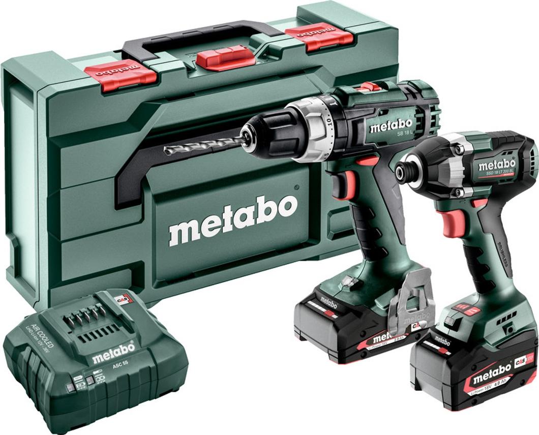 Metabo Akku Combo Set 2.8.6 18V, SB 18 L + SSD 18 LT 200 BL, metaBOX 145 L
