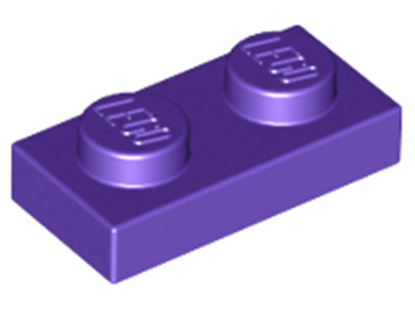 Lego® 1x 1x2 dosky 3023 - Doska Dunkles Lila - tmavo fialová