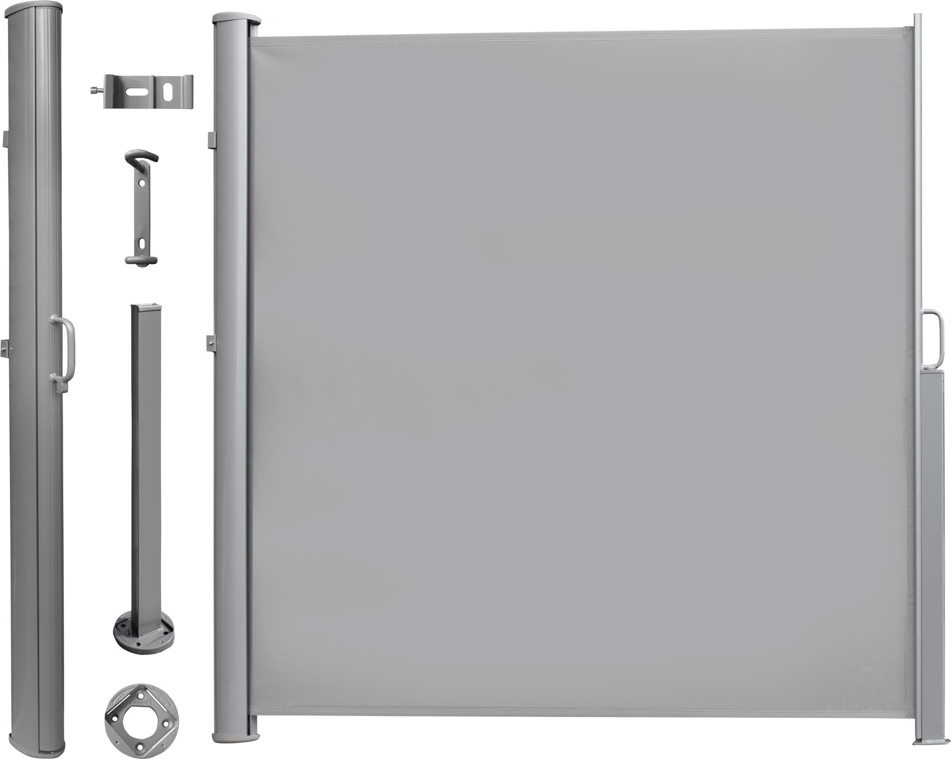 osoltus Alu Seitenmarkise Seitenwand Seitenrollo 180 x 300 cm Hellgrau 400657