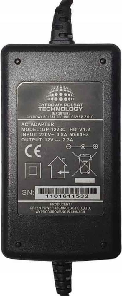 Napájacia jednotka pre dekodér Cyfrowy Polsat 2.3A HD I DVBT
