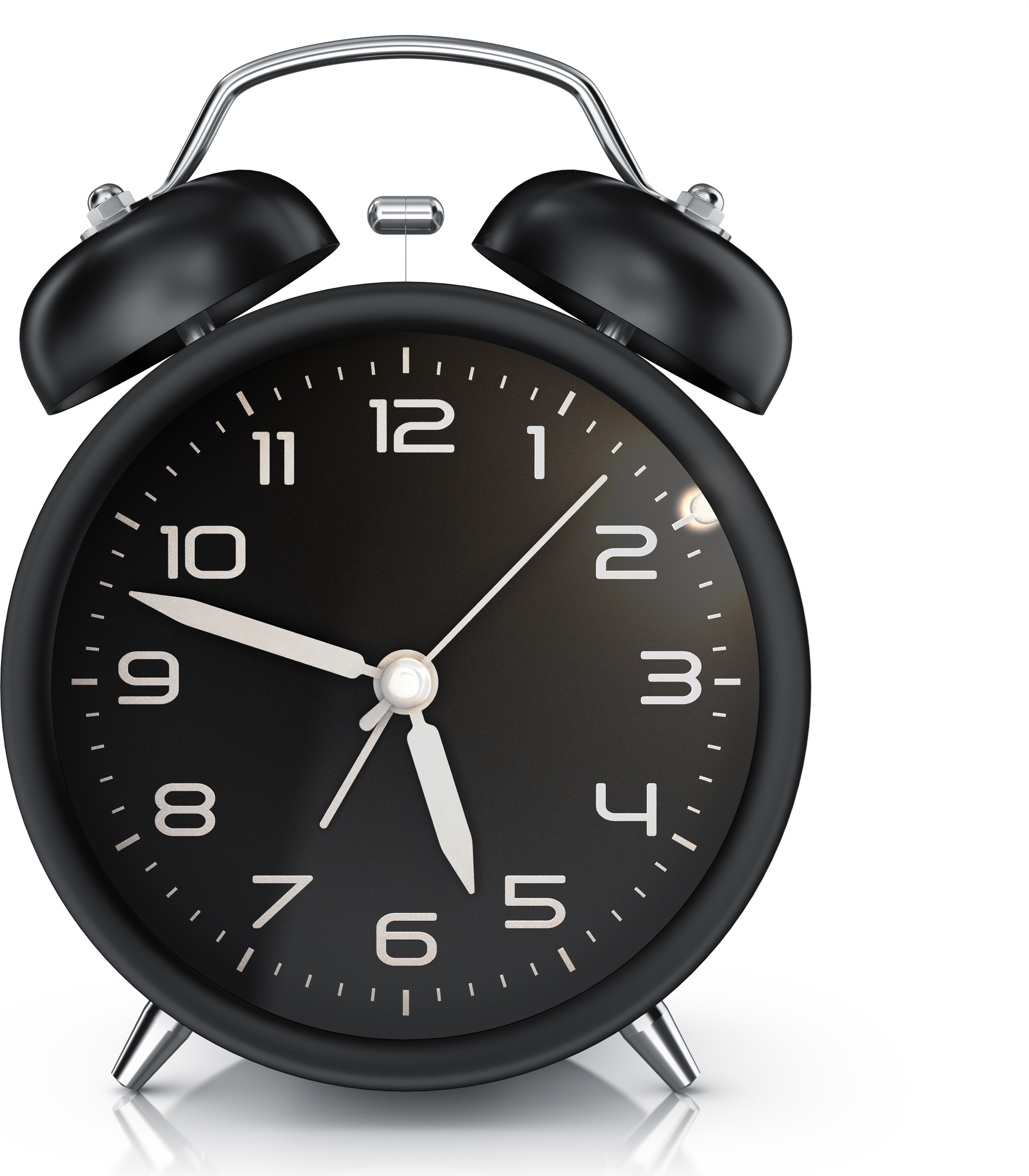 BEARWARE Wecker Analog, rund, mit Licht, Retro, lauter Glockenalarm für Tiefschläfer Einfache Bedienung, weiße Tafel, Beleuchtet, ohne Ticken, Vintage 307022