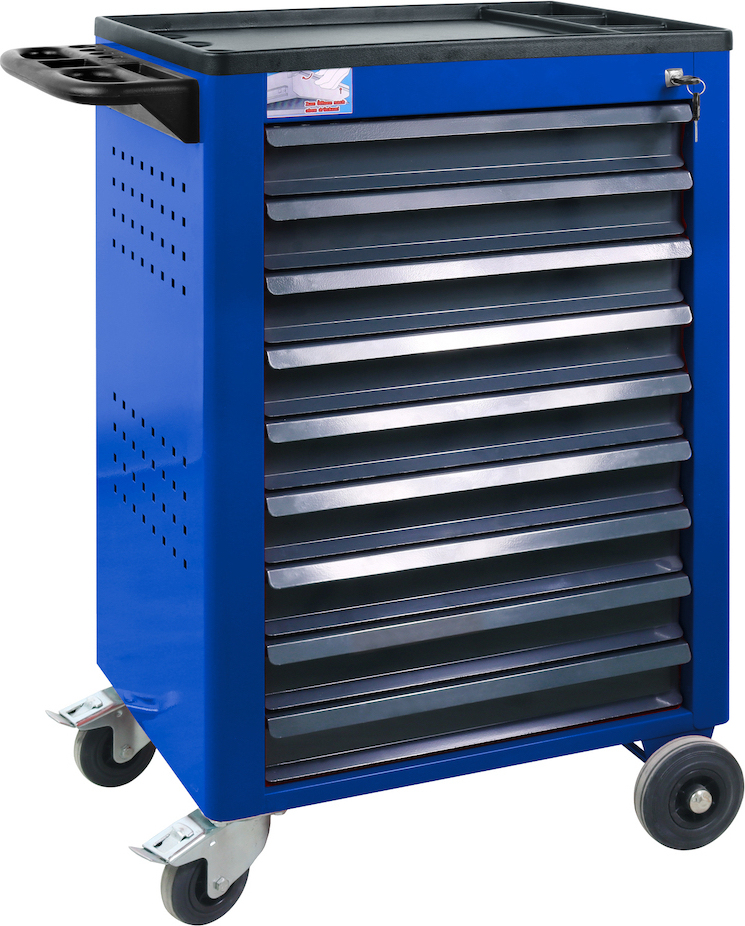 Werkstattwagen Cheetah | 9 Schubladen | HxBxT 96x61x45cm | Enzianblau