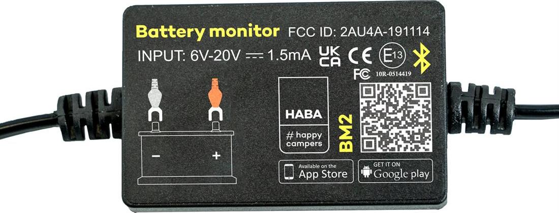 Haba Bluetooth 4.0 Batteriemonitor schwarz 12V