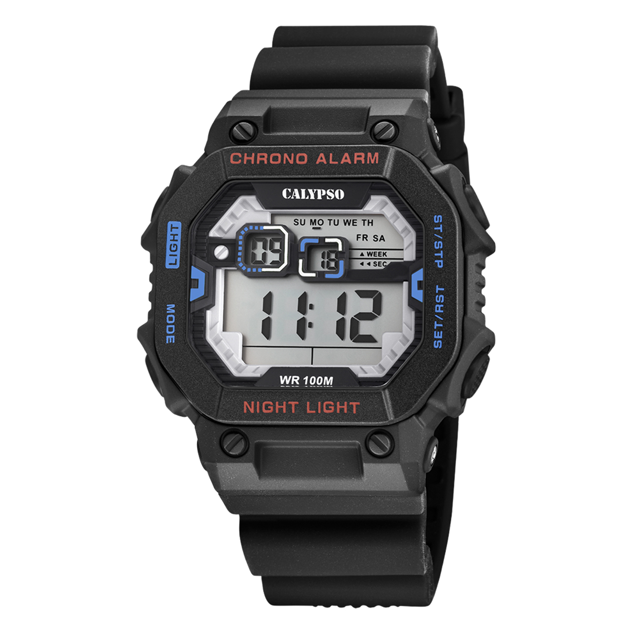 Pánske hodinky Calypso gumené čierne Digitálne náramkové hodinky Calypso UK5840/6