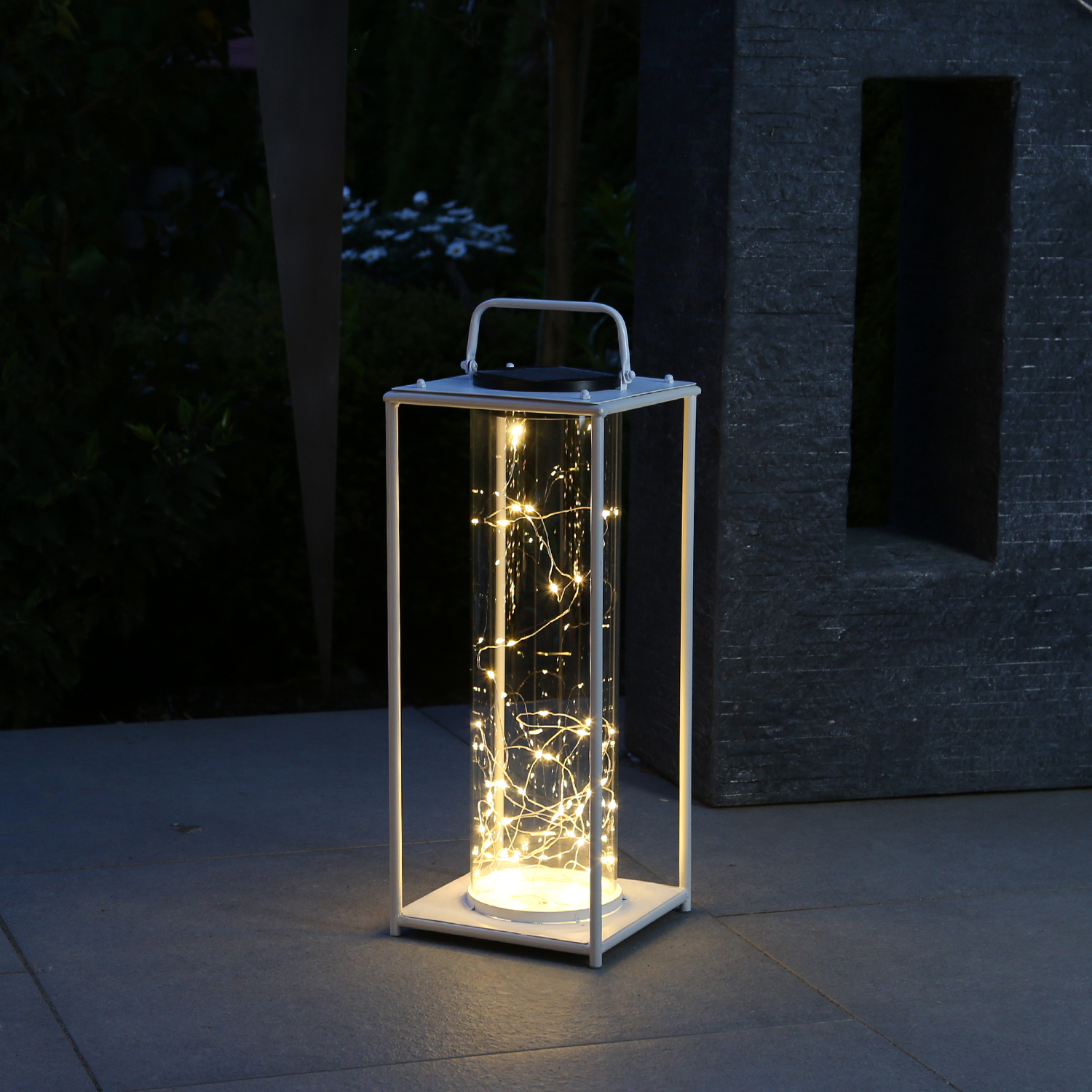 Solar-Laterne Für Garten – Hängend & Freistehend, Mit Warmweißen Blinkenden LEDs, Antik Design, 23,4 Cm, Für Terrasse, Hof & Balkon