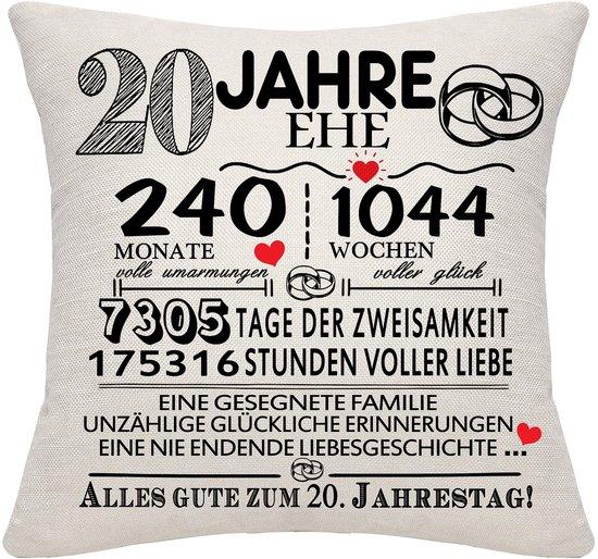 OEM 20-jähriges Ehejubiläums-Kissenbezug für Paare als Andenken-Accessoire für Eltern, Frauen, Männer, Ehepartner 2026