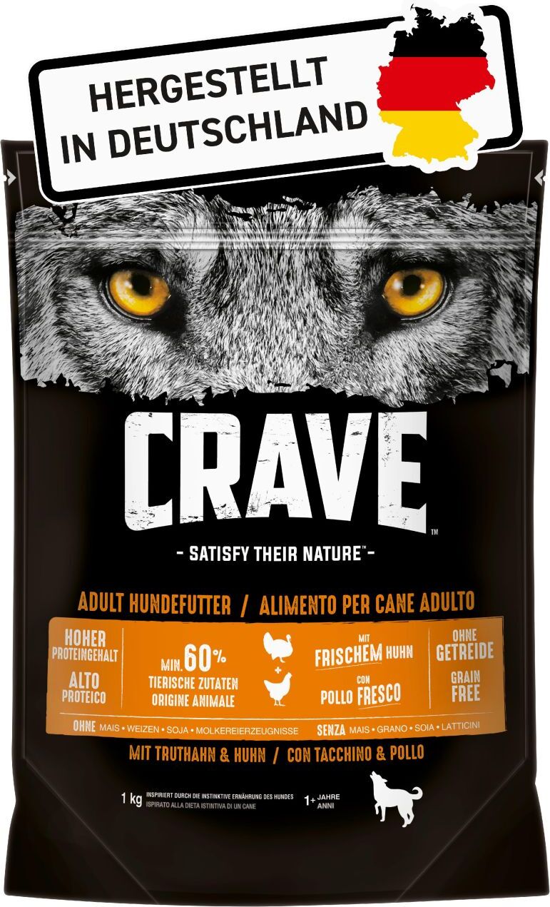 Crave MIT TRUTHAHN & HUHN, Adult, Huhn, Truthahn, 1 kg 392245