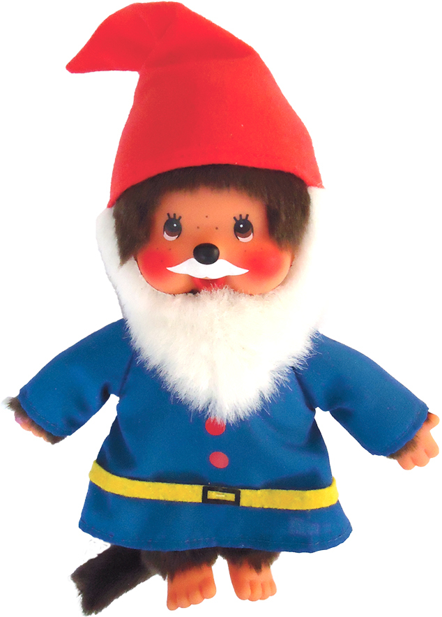 MONCHHICHI Monchichi Junge als Zwerg Weißbart 20 cm - Sekiguchi 242054