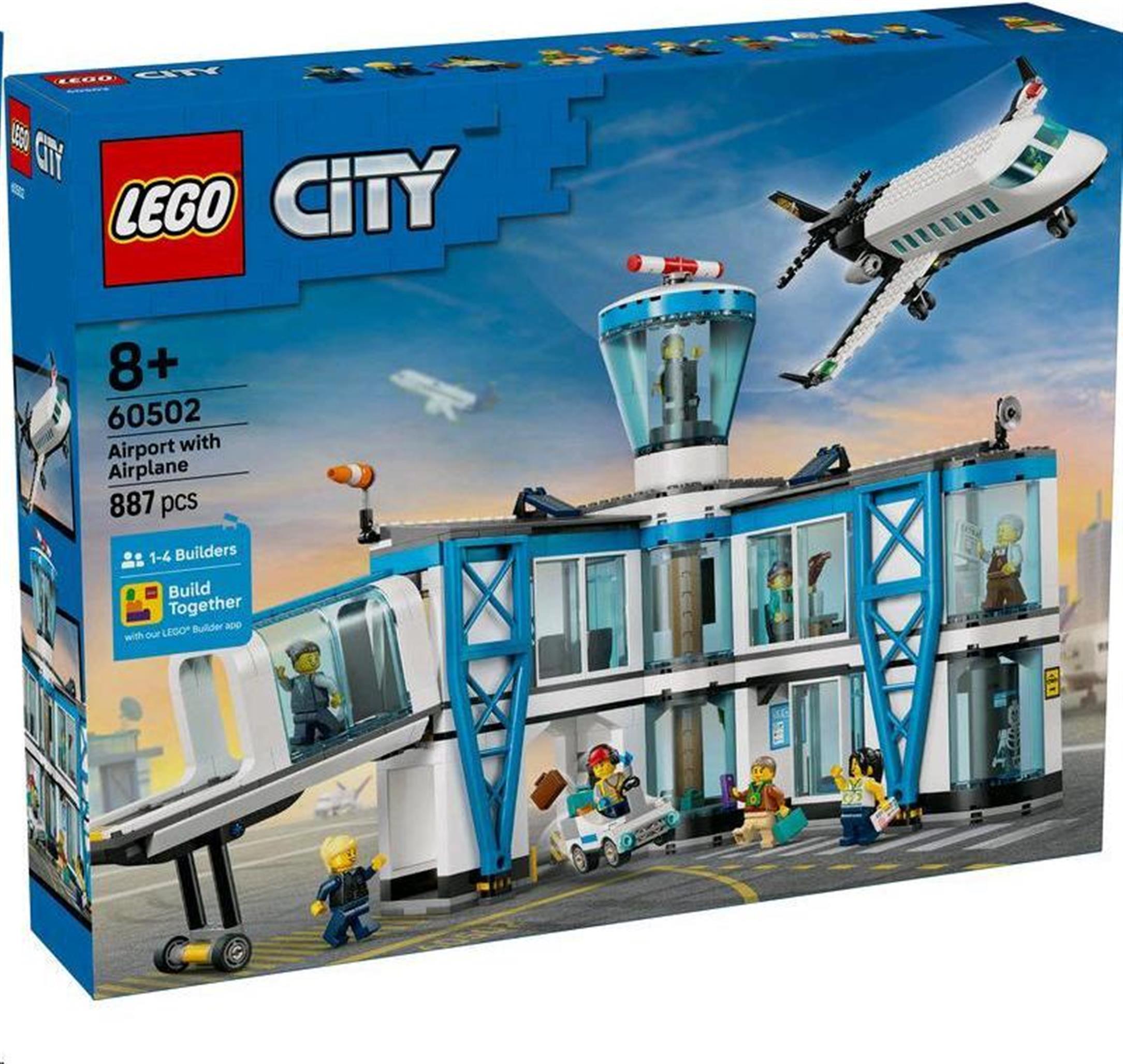 LEGO City Letisko s lietadlom, Stavebnica, 8 rok / roky, Plast, 887 kusov, 2 kg