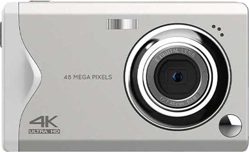 INF 40MP Digitalkamera mit 16x Zoom, 3.0" LCD, 4K Video & Lächelerkennung Weiß 407918
