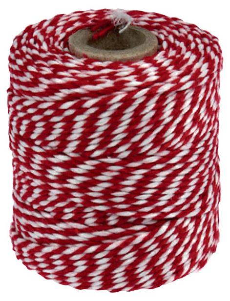 Muller Müller - Seil Müller Baumwolle 50 Gramm 45 Meter rot/weiß | Box ein 10 Stück 800007