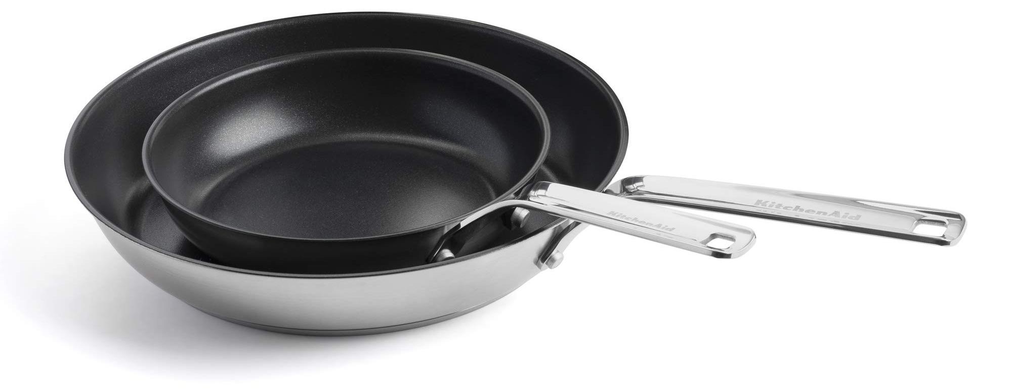 Merkloos Edelstahl-Keramikpfannen-Set von 20 cm und 28 cm
