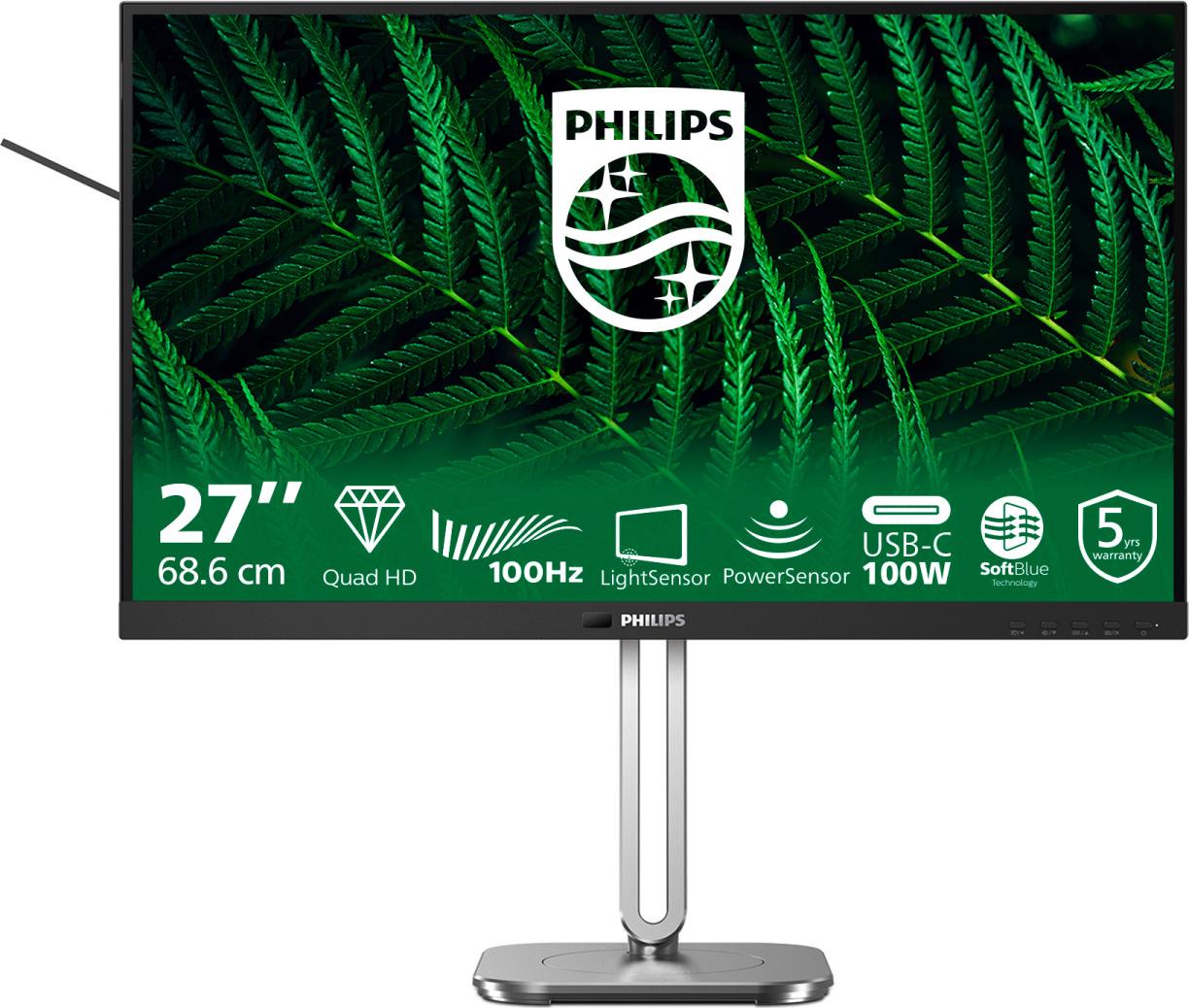 Počítačový monitor Philips série 5000 27B2G5601/00 68,6 cm (27") 2560 x 1440 pixelov Quad HD LCD čierny