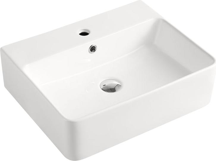 Beitz & Walz AqvaCeramica Aufsatzbecken 'SlimRim"' m. Hahnb.520 x 420 mm weiß 31736400