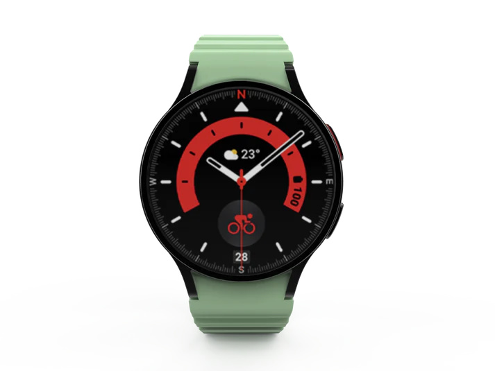 SYSTEM-S remienok 20 mm silikónový magnetický pre Samsung Galaxy Watch 5 4 v zelenej farbe