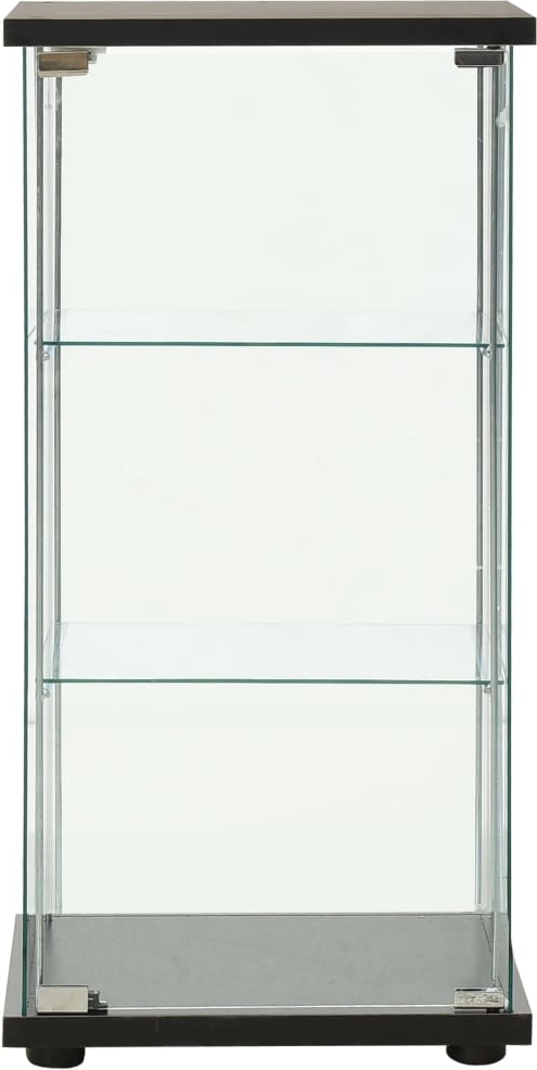 vidaXL Armoire vitrine verre trempé noir Vitrines