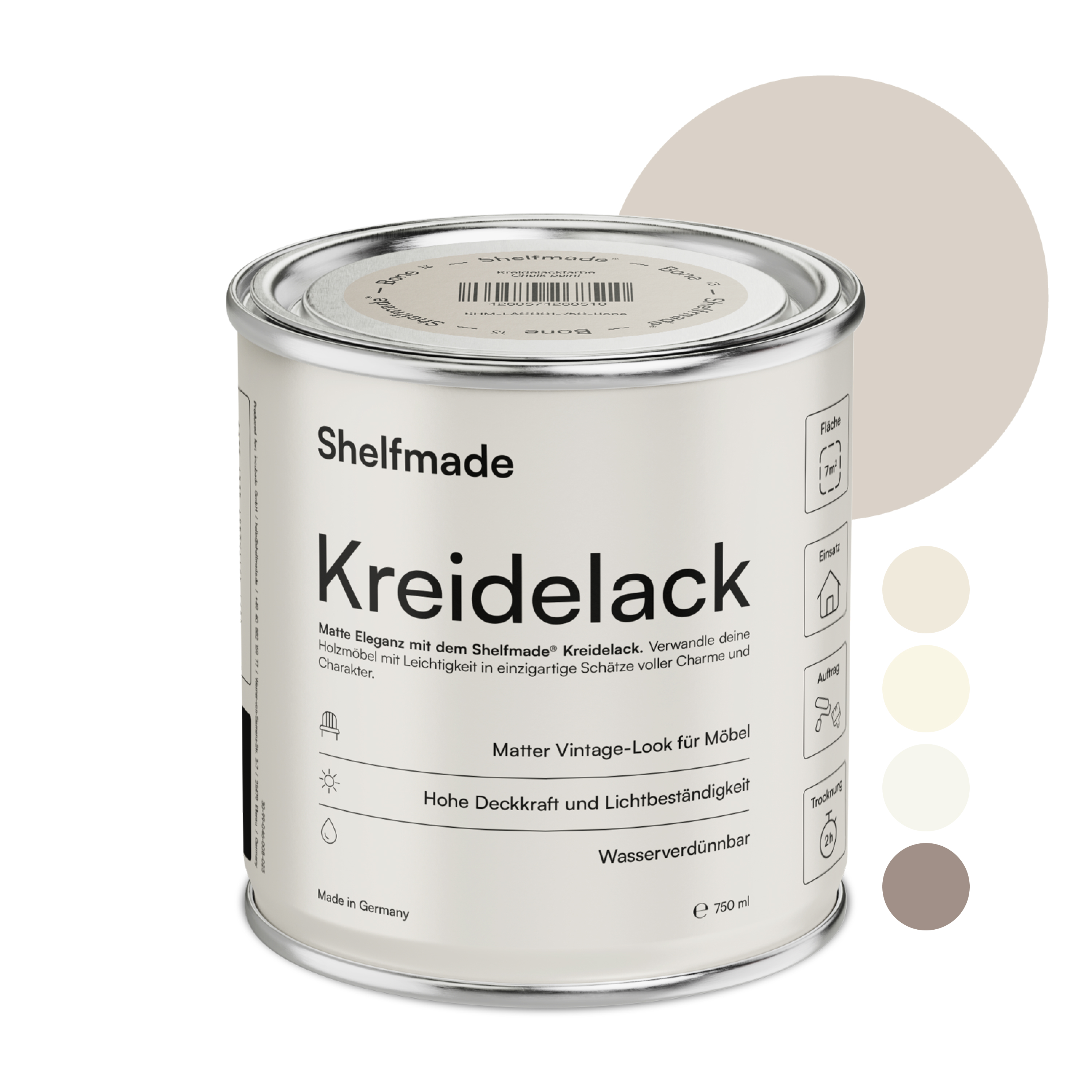 shelfmade Kreidefarbe Möbel Shabby Chic Holzlack DIY - Chalk Paint matter Look