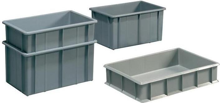 Mauser Einrichtungssysteme Mauser Transport- / Lagerbehälter 37l grau aus Polyethylen Länge 503 x Breite 340 x Höhe 257mm für Europaletten - 31002211