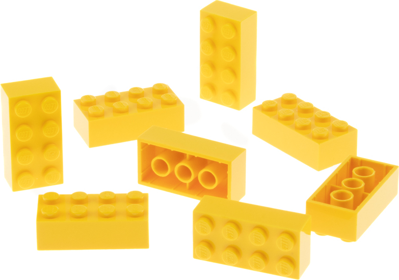 8x Lego stavebnica 2x4x1 žltá Základný vlak Star Wars 8037 45814 300124 15589 3001