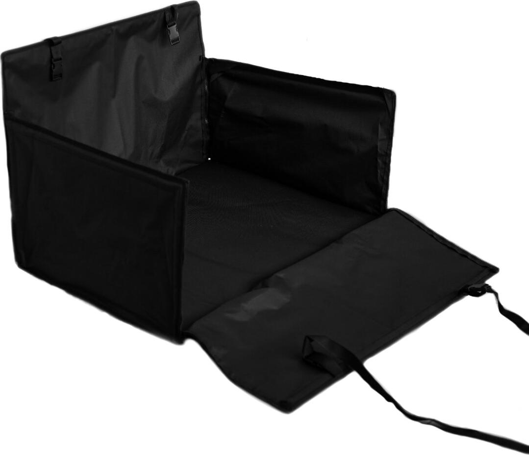 genialo Hundesitz fürs Auto – stabiler Autositz für Hunde, schwarz, flexibel positionierbar EOL-365