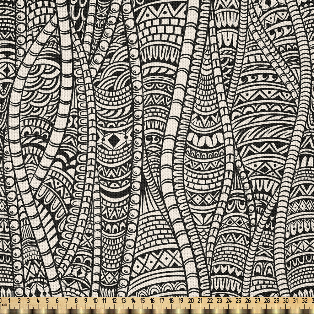 ABAKUHAUS Duschvorhang Schwarz-Weiß - Eukalyptus Marmor Design 175x200cm