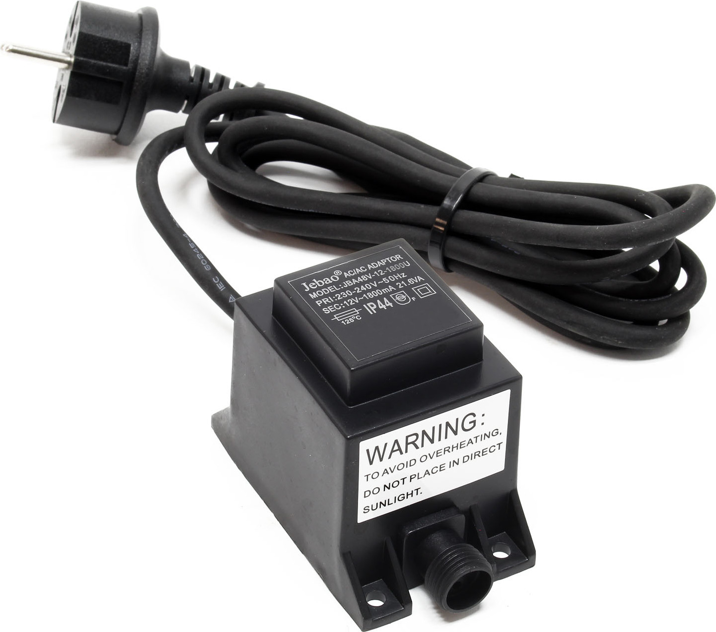 Napájacia jednotka SunSun JBA48V-12-1800U 12 V 1800 mA, 2-pólový sieťový adaptér s nízkonapäťovým zásuvným systémom, transformátor IP68 pre osvetlenie jazierka a záhrady