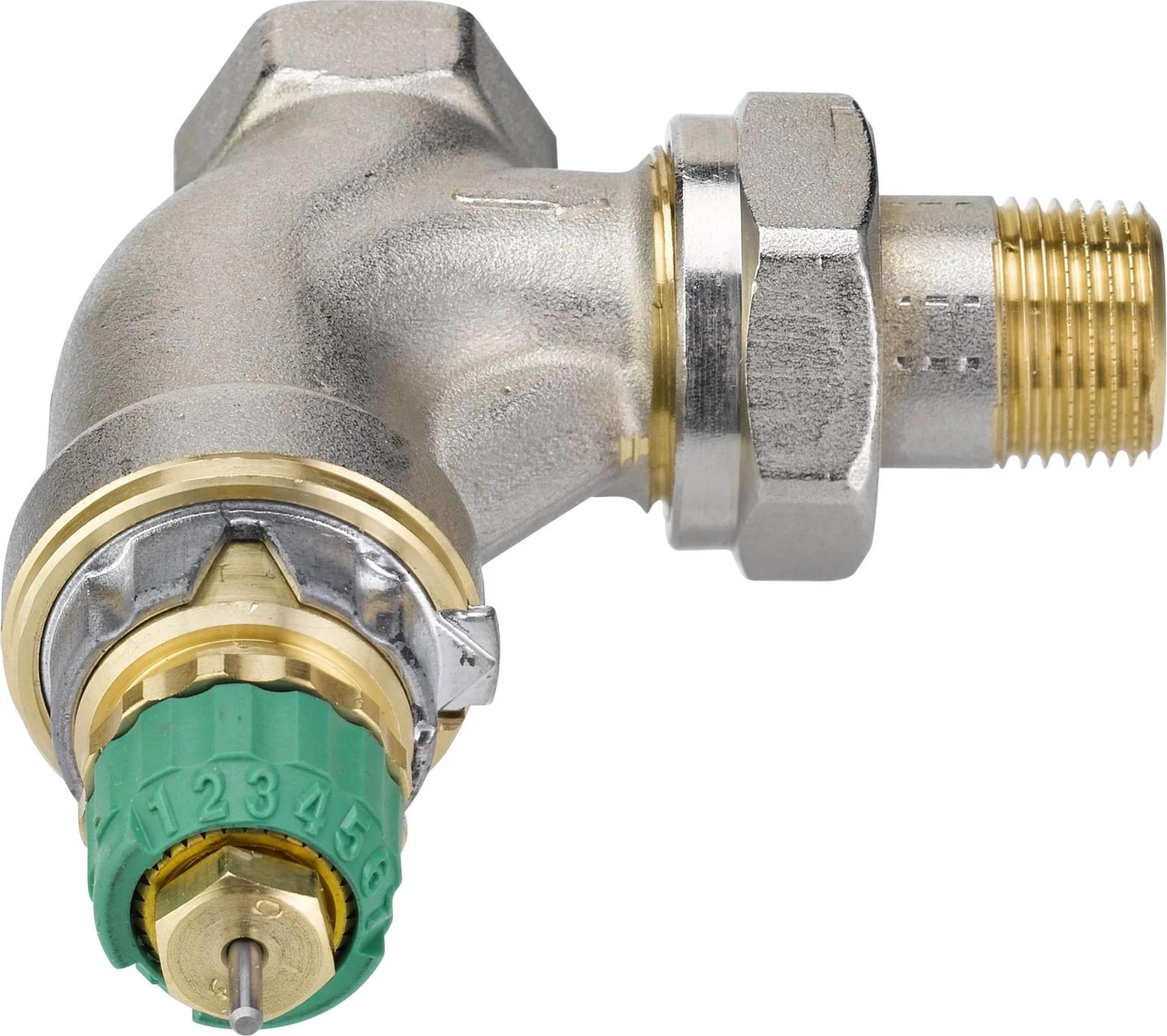 Danfoss Dynamic Valve RA-DV 15, nezávislý od tlaku, R 1/2, rohový, poniklovaný, 1 ks.