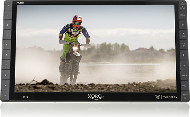 Xoro PTL 1450, 35,6 cm (14"), TFT, 1920 x 1080 px, Digitálny, DVB-T, DVB-T2, UHF, VHF