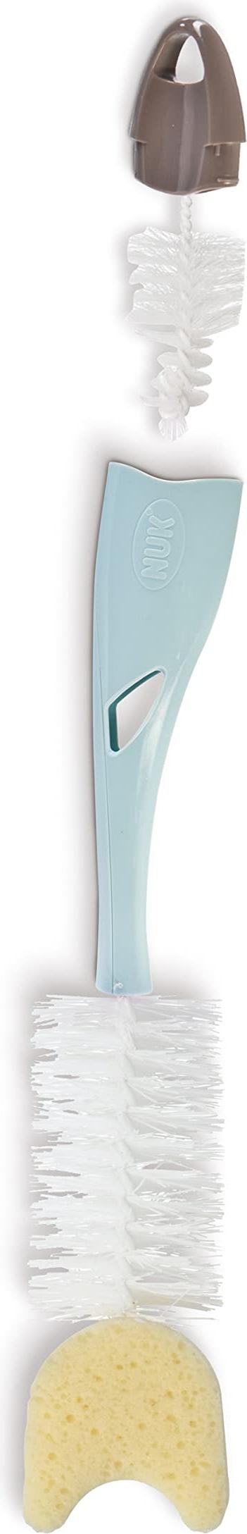 NUK 2-in-1 Flaschenbürste mit Schwamm Flaschenbürste und Saugerbürste