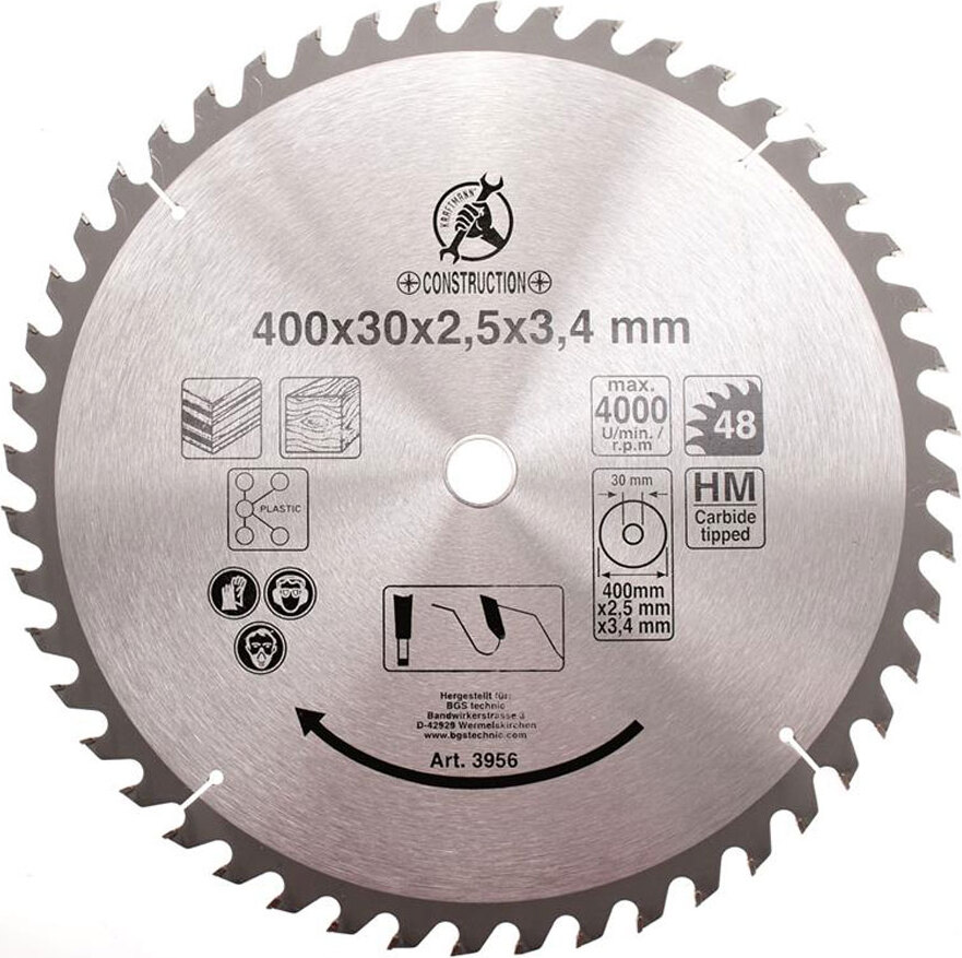 Lama Circolare Bosch Construct Wood, 400 X 30 X 3,2 Mm, 28 - Foto 3