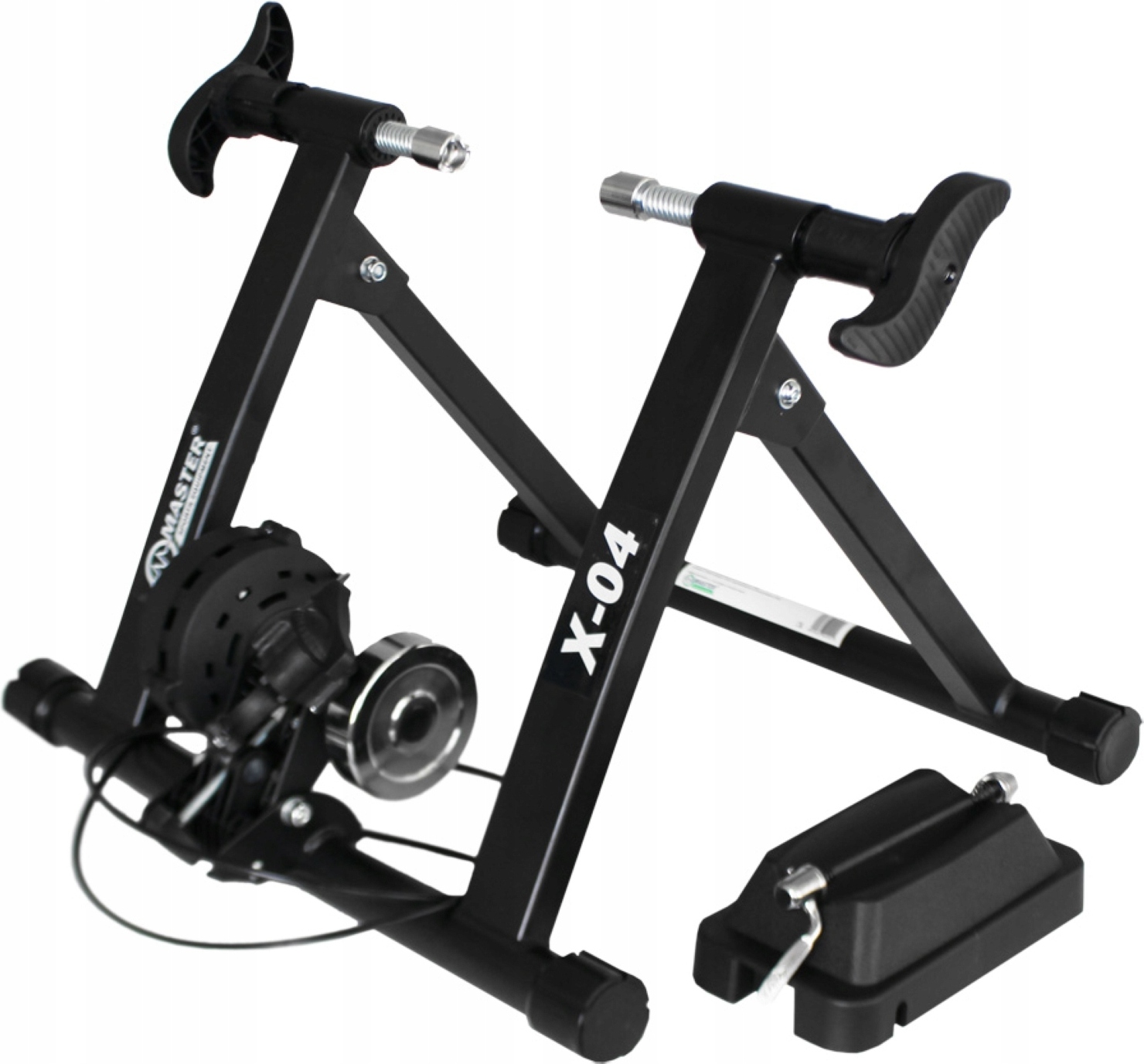 Master Fahrradtrainer X-04 mit Magnetbremssystem, klappbar, für 24-28 Zoll Räder, bis 150 kg MAS-X04