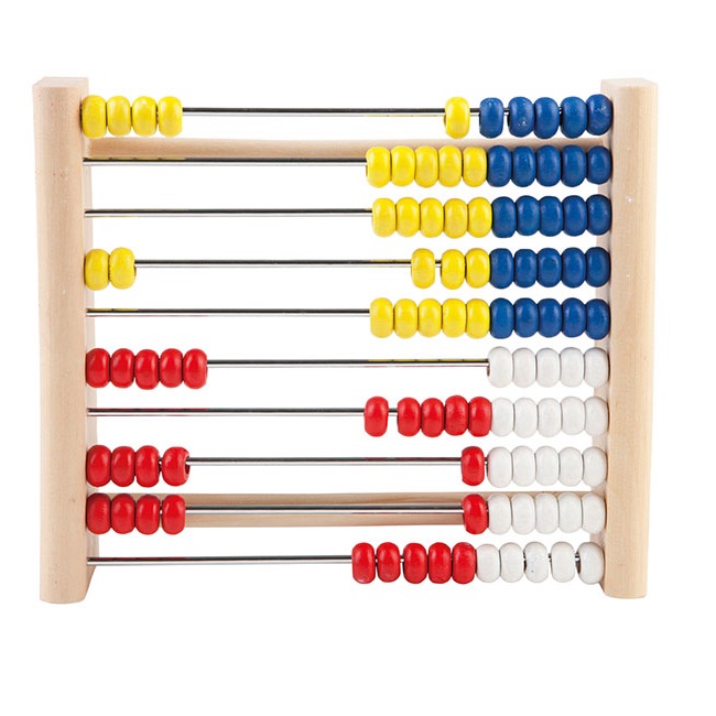 Rechenrahmen 100 Perlen Holz Abacus Abakus Rechenschieber Rechenhilfe 