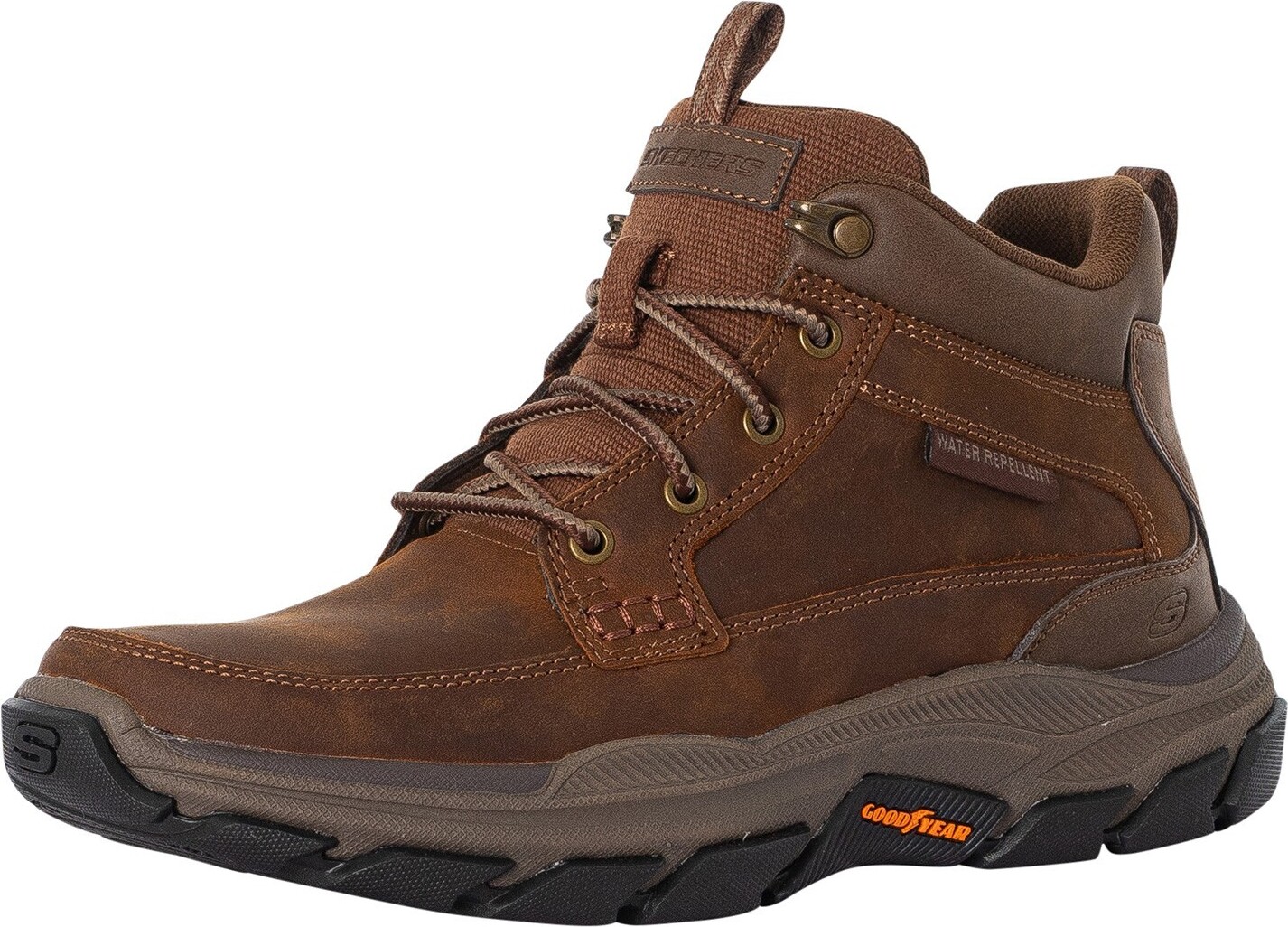 Skechers Respektierte Boswell-Lederstiefel, Braun 42 EU 2600010195307