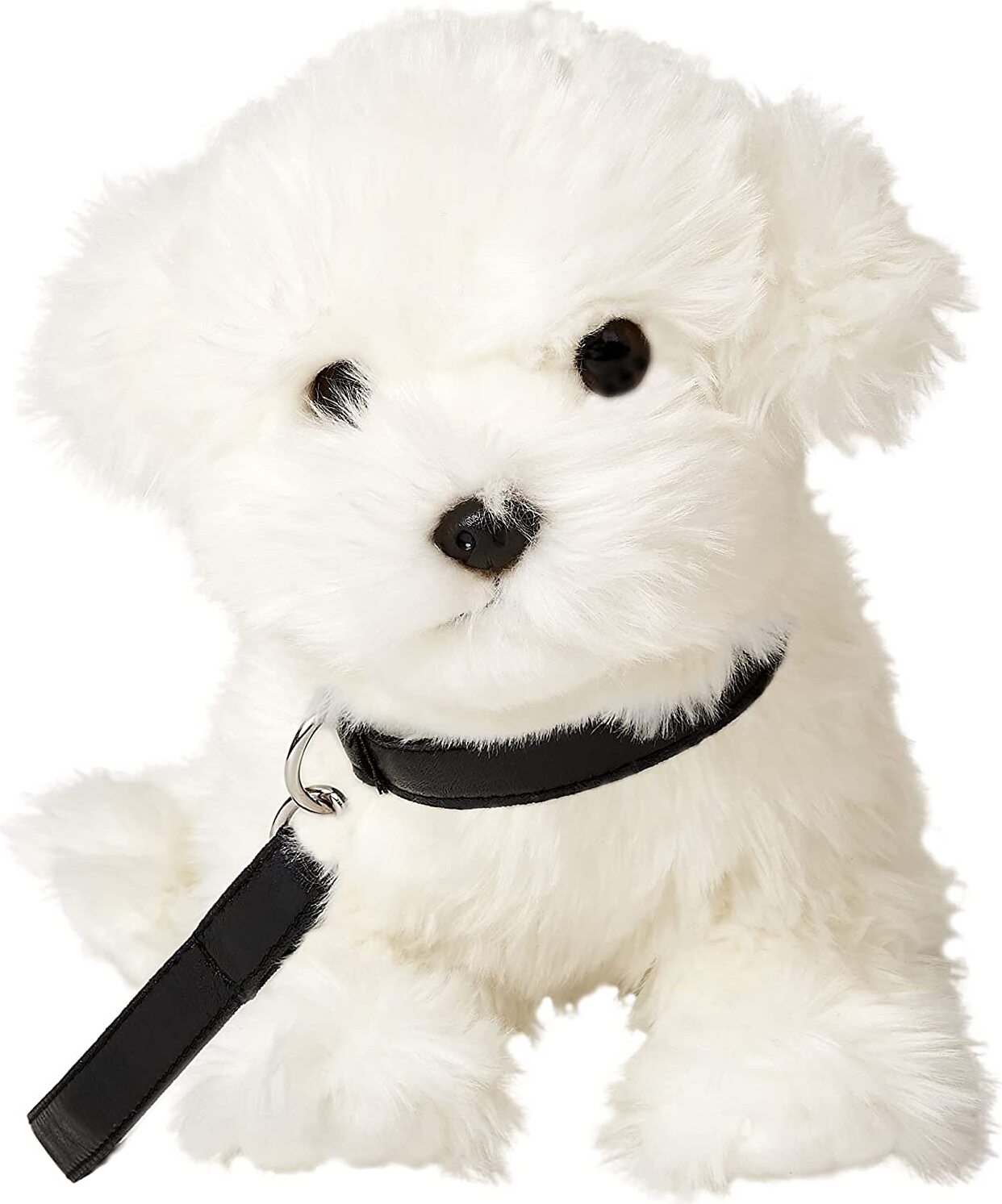 Uni Toys Uni-Toys - Malteser mit Leine - 26 cm (Länge) - Plüsch-Hund - Plüschtier, Kuscheltier HT-30169