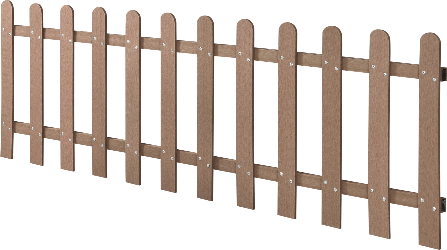 [neu.holz] WPC Gartenzaun Lattenzaun Holzzaun Gartenzaun Friesenzaun Sichtschutz Braun