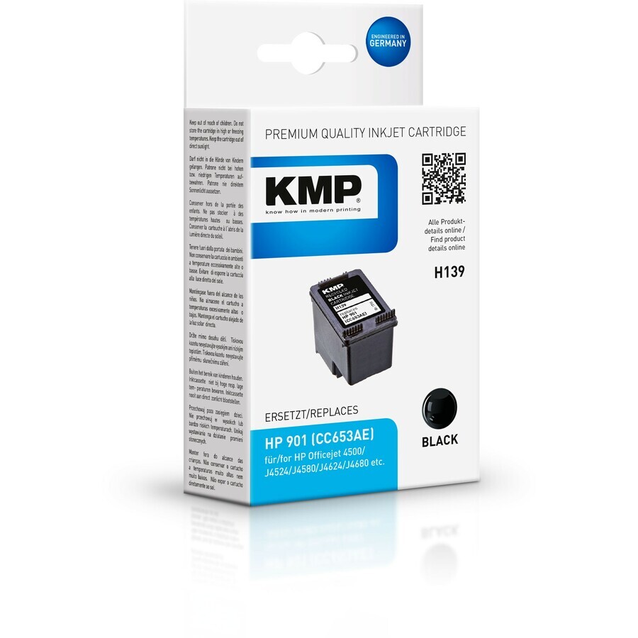 KMP H139, Schwarz, HP OfficeJet 4500 HP OfficeJet 4500 HP OfficeJet 4500 Wireless HP OfficeJet J 4500 HP OfficeJet J..., 4 ml, 200 Seiten, 1 Stück(e), Box 1711,4831