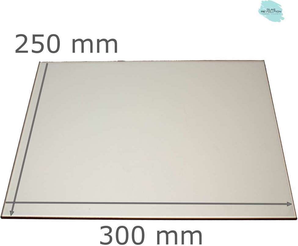 Glas Revolution Feuerfestes Kaminglas nach Maß | Ofenglas für alle Größen - (680,00 EUR / qm) - 300 mm x 250 mm kaminglas300250