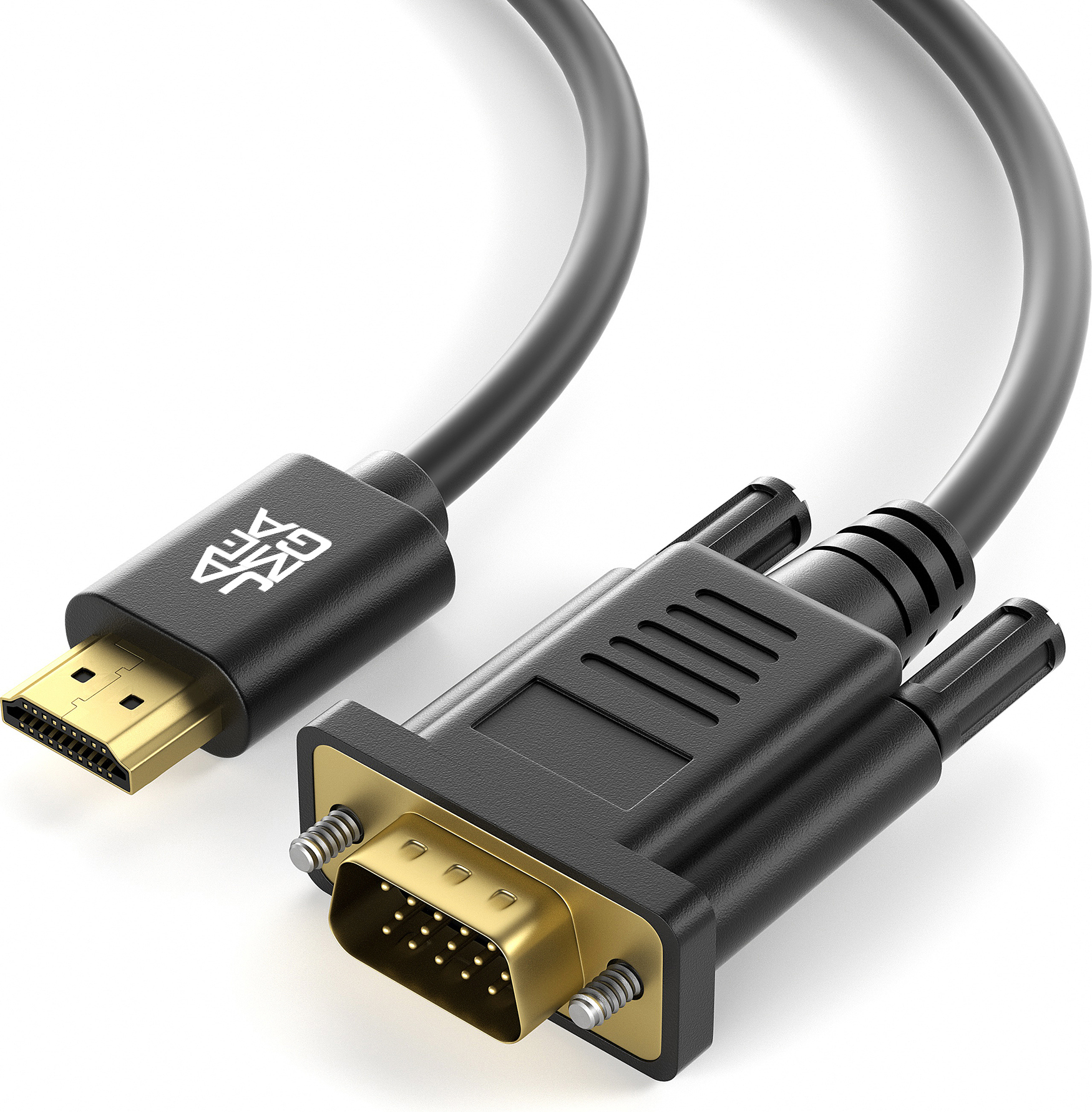 HDMI naar VGA-kabel 1,5m,eenrichtings-HDMI naar VGA D-SUB 15-pins kabel,hdmi naar vga-kabel compatibel voor het aansluiten van pc's,laptops en andere apparaten op 1080P@60Hz monitoren/projectoren/HDTV