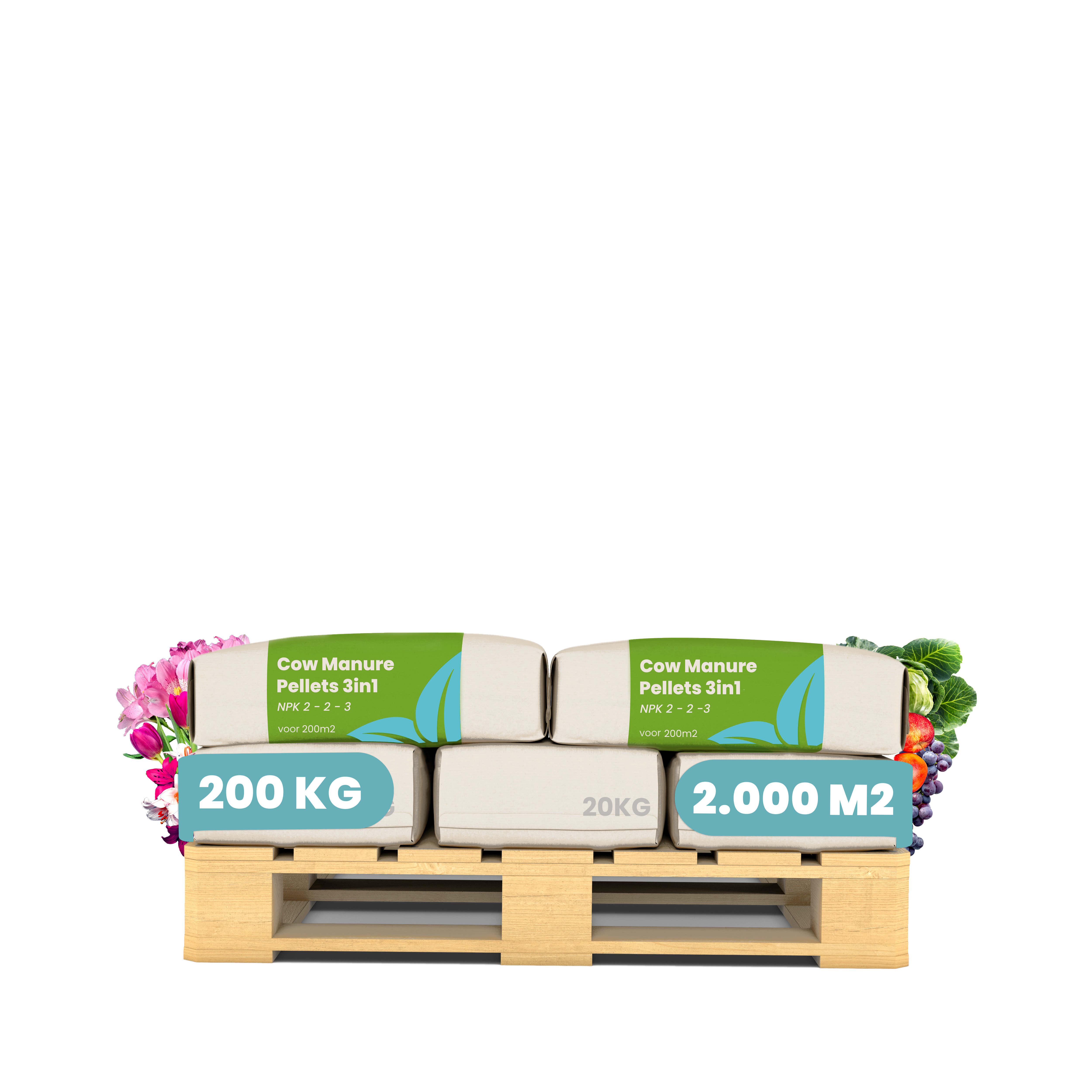 Kuhmistpellets 3in1 (10x – 200 kg – für 2.000 m2)- Organifer 27406