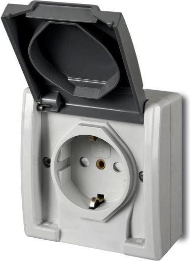 Elektro-Plast Elektroplast Socket Aquant Grey Ip55 1244-10